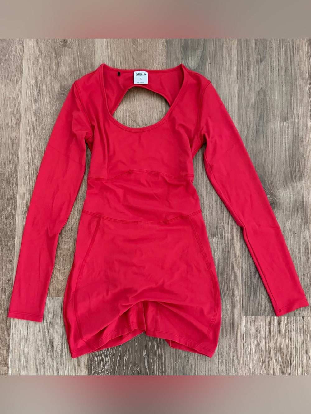 Gymshark Lifting Dipped Waistband All-In-One Red Size S Small Open Back NWOT